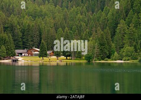 Lago Anterselva (Anterselva See), Osttirol, Trentino Alto Adige, Italia Foto Stock