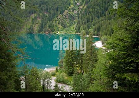 Lago Anterselva (Anterselva See), Osttirol, Trentino Alto Adige, Italia Foto Stock