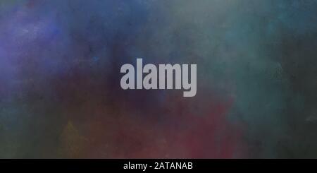 astratto artistico invecchiato sfondo orizzontale testata con grigio ardesia scuro, blu ardesia scuro e colore grigio ardesia Foto Stock