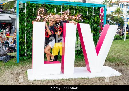 Miami Beach, Florida, Stati Uniti. 31st Gen 2020. Atmosfera al Super Bowl LIV Experience a Miami Beach, FL 31 gennaio 2020. Credito: Mpi140/Media Punch/Alamy Live News Foto Stock