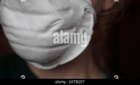 Respiratore o maschera facciale medicale. Foto ravvicinata Foto Stock