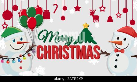 Modello di confine con tema natalizio illustrazione dello sfondo Illustrazione Vettoriale