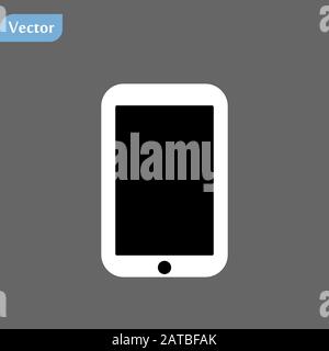 Icona del telefono cellulare su sfondo bianco. Illustrazione vettoriale EPS10 Illustrazione Vettoriale