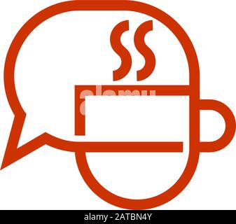 tazza drink parlare caffè simbolo geometrico sovrapposizione decorazione vettore Illustrazione Vettoriale