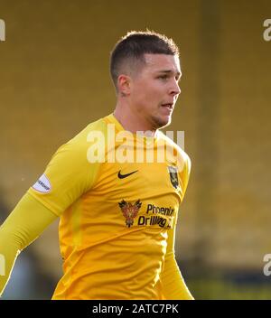 Livingston, Regno Unito. 1st Feb, 2020. Lyndon Dykes di Livingston durante la partita della Scottish Premiership tra Livingston FC e Motherwell FC alla Tony Macaroni Arena di Livingston il 1st febbraio 2020. Credito: Spp Sport Stampa Foto. /Alamy Live News Foto Stock