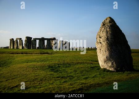 Stonehenge, Salisbury Plain, Wiltshire, Inghilterra, Regno Unito Foto Stock