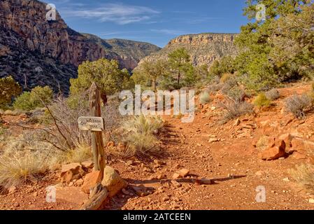 Incrocio Tra Waldron Trail E Hermit Trail, Grand Canyon National Park, Arizona, Stati Uniti Foto Stock