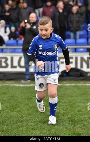 Oldham, Regno Unito. 01st Feb, 2020. Oldham, INGHILTERRA - FEBBRAIO 1ST Mascots prima della partita Sky Bet League 2 tra Oldham Athletic e Bradford City al Boundary Park, Oldham Sabato 1st Febbraio 2020. (Credit: Eddie Garvey | MI News) La Fotografia può essere utilizzata solo per scopi editoriali di giornali e/o riviste, licenza richiesta per uso commerciale Credit: Mi News & Sport /Alamy Live News Foto Stock