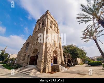 Vista esterna della Chiesa Episcopale Di Tutti i Santi a Pasadena, California Foto Stock