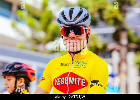 Geelong, Australia. 02nd Feb, 2020. 2 Febbraio 2020: Geelong, Australia - 2 Febbraio 2020: Cadel Evans Prima Del 2020 Cadel Evans Great Ocean Road Race Credit: Chris Putnam/Zuma Wire/Alamy Live News Credit: Zuma Press, Inc./Alamy Live News Foto Stock