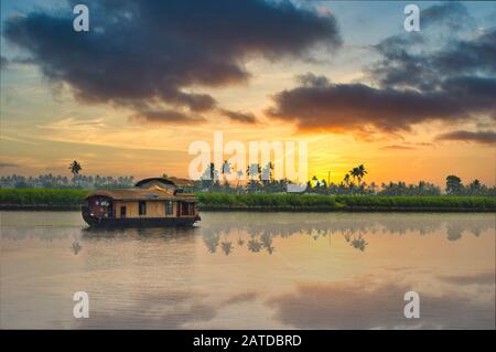 Bellezza della natura vista da Alappuzha, Kerala Foto Stock