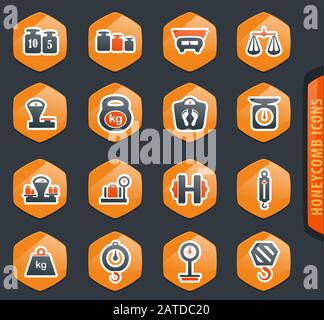 Scale icone impostate Illustrazione Vettoriale