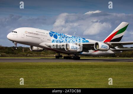 Emirates A380 Expo 2020 Foto Stock