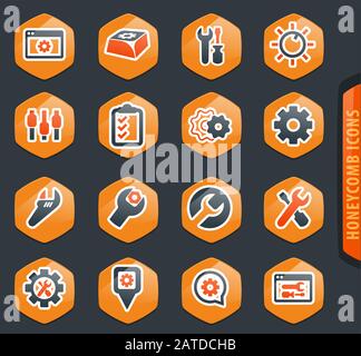 Impostazione del set di icone Illustrazione Vettoriale