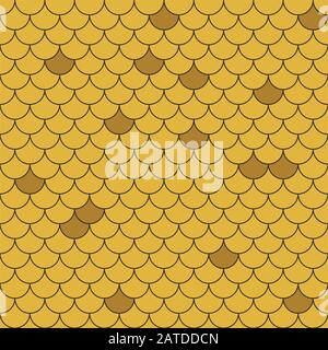 Peschi modello senza cuciture. Ripetizione dello sfondo geometrico in colori oro. Illustrazione del vettore geometrico stilizzato EPS8. Illustrazione Vettoriale