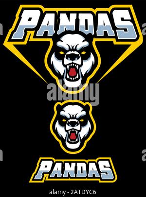 Mascotte Panda Illustrazione Vettoriale