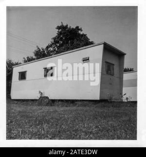 Holiday Caravan at Clacton on Sea Essex Inghilterra Regno Unito 1960 Foto Stock