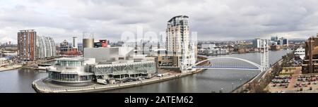 Nel Regno Unito - Vista panoramica dei Salford Quays catturati nel marzo 2017 Foto Stock