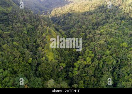 Veduta Aerea Del Parco Nazionale Cerro Azul Meambar, Parco Nazionale Cerro Azul Meambar, Honduras Foto Stock