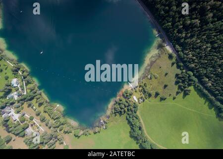 Veduta Aerea Da Erlaufsee, Maria Zell, Austria Foto Stock