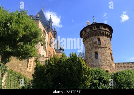 8 agosto 2018 - Wernigerode/Germania: Castello di Wernigerode sulle montagne di Harz, Germania Foto Stock