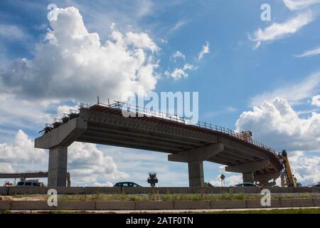 Una rampa di passaggio si trova parzialmente costruita ad Atlanta Foto Stock