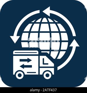 Ben organizzato e completamente modificabile consegna globale, consegna rapida, spedizione in tutto il mondo icona per qualsiasi uso. Grazie per l'utilizzo. Illustrazione Vettoriale