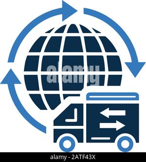 Ben organizzato e completamente modificabile consegna globale, consegna rapida, spedizione in tutto il mondo icona per qualsiasi uso. Grazie per l'utilizzo. Illustrazione Vettoriale