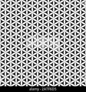 Sfondo con motivo floreale geometrico vettoriale senza giunture Illustrazione Vettoriale