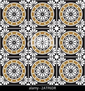 Carta da parati vintage senza cuciture. Illustrazione Vettoriale