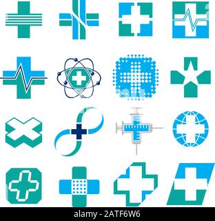Set Di Icone Di Concetto Medico Illustrazione Vettoriale