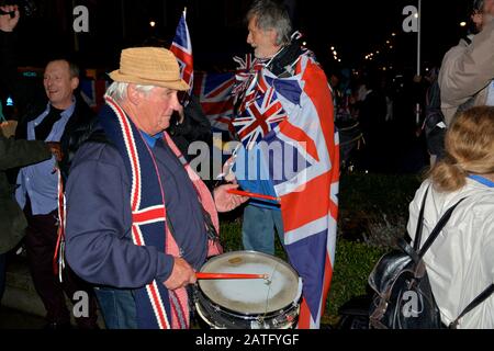 Celebrazioni per la Brexit in Piazza del Parlamento 31st gennaio 2020. Foto Stock