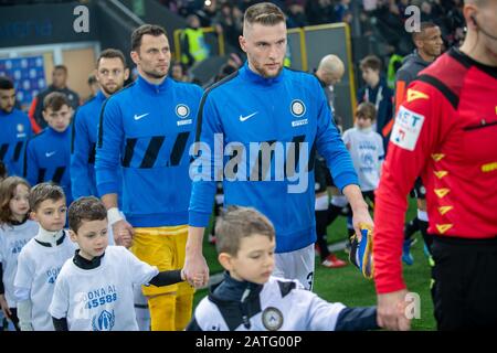 Udine, Italia, 02 Feb 2020, entrata di Inter durante Udinese Calcio vs FC Internazionale - campionato italiano CALCIO - Credit: LPS/Alessio Marini/Alamy Live News Foto Stock