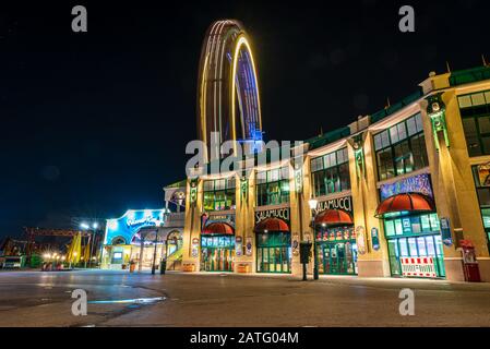 La gigantesca ruota panoramica di Prater Park, Vienna, Austria Foto Stock