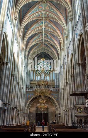 Votivkirche, chiesa neogotica di Vienna, Austria Foto Stock