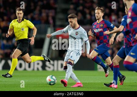 Barcellona, Spagna. 02nd Feb, 2020. Barcellona, SPAGNA - 02 FEBBRAIO: Durante la partita Liga tra FC Barcelona e Levante UD al Camp Nou il 02 febbraio 2020 a Barcellona, Spagna. Credit: Dax Images/Alamy Live News Foto Stock