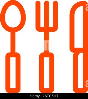 template vettoriale icona utensile da cucina Illustrazione Vettoriale