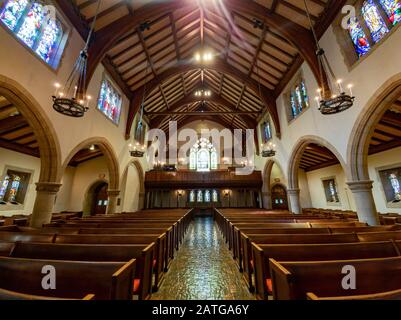 Pasadena, 16 GENNAIO: Veduta interna della Chiesa episcopale Di tutti i Santi il 16 GENNAIO 2020 a Pasadena, California Foto Stock