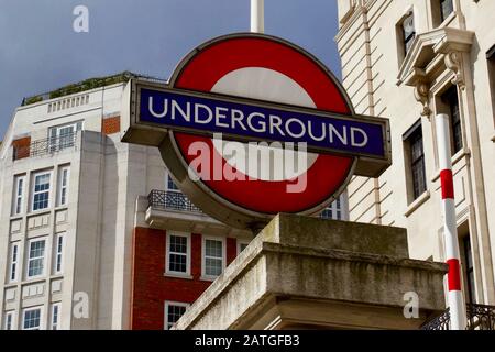 Metropolitana, Baker Street, Londra, Inghilterra. Foto Stock