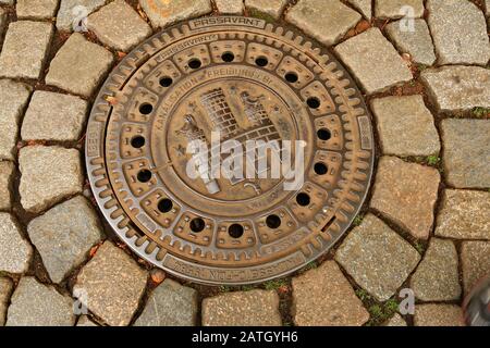 Friburgo Germania - 07 14 2012: Friburgo è una città tedesca, con molte attrazioni storiche Foto Stock