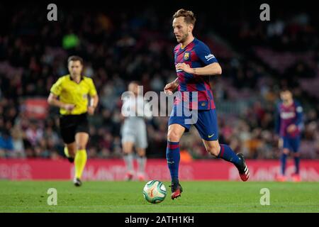 Barcellona, Spagna. 02nd Feb, 2020. Ivan Rakitic del FC Barcellona durante la partita della Liga tra il FC Barcellona e il Levante UD al Camp Nou il 02 febbraio 2020 a Barcellona, Spagna. Credito: Cal Sport Media/Alamy Live News Foto Stock