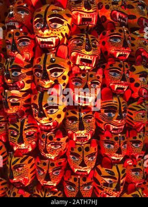 Maschera tradizionale jaguar cerimoniale, stato di Guerrero, Messico Foto Stock