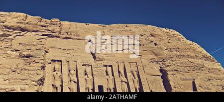 Piccolo Tempio Di Nefertari, Abu Simbel, Egitto Foto Stock