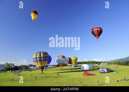 Taiwan International Balloon Festival Luyeh Hill Foto Stock