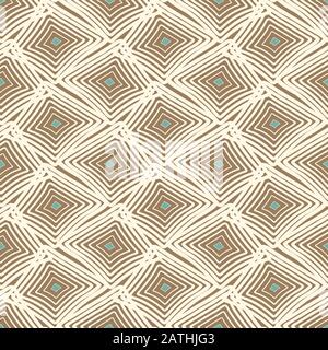 disegno geometrico astratto vettoriale senza cuciture con forme di diamante irregolari in colori calmi Illustrazione Vettoriale