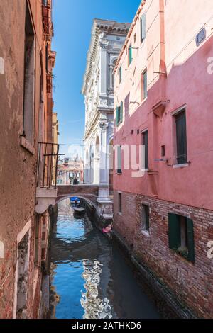 Corni e canali di Venezia. Il Canal Grande dal Ponte dell'Accademia. Nella storia. Italia Foto Stock