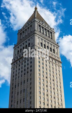 Tower of the Thurgood Marshall United States Courthouse a Manhattan, New York City, USA Foto Stock