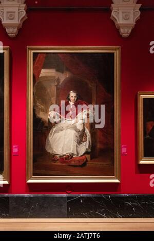 Ritratto di Papa Pio VII di Sir Thomas Lawrence alla Queens Gallery Buckingham Palace. Una galleria d'arte pubblica che mostra alcune delle più belle opere d'arte del mondo Foto Stock