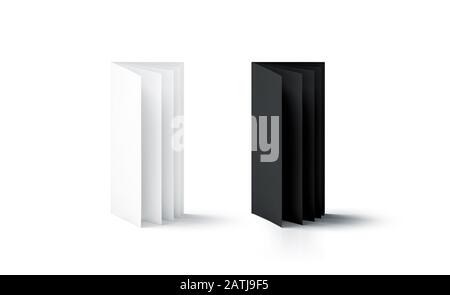 Supporto bianco per opuscoli di più pagine in bianco e nero Foto Stock
