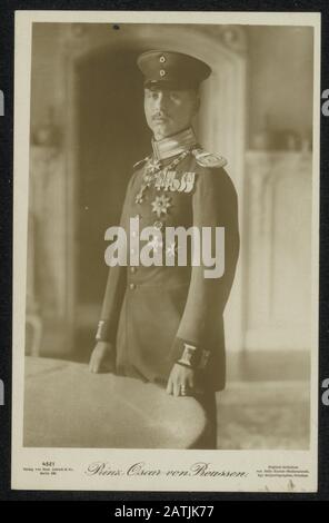 Descrizione: Oscar Prinz von Preussen Annotazione: Oscar Prince Karl of Prussia (1888-1958), quinto figlio dell'imperatore Guglielmo II Data: {1914-1918} Località: Germania, Potsdam Parole Chiave: Prima guerra mondiale, dinastie Nome Persona: Oscar, principe di Prussia Foto Stock